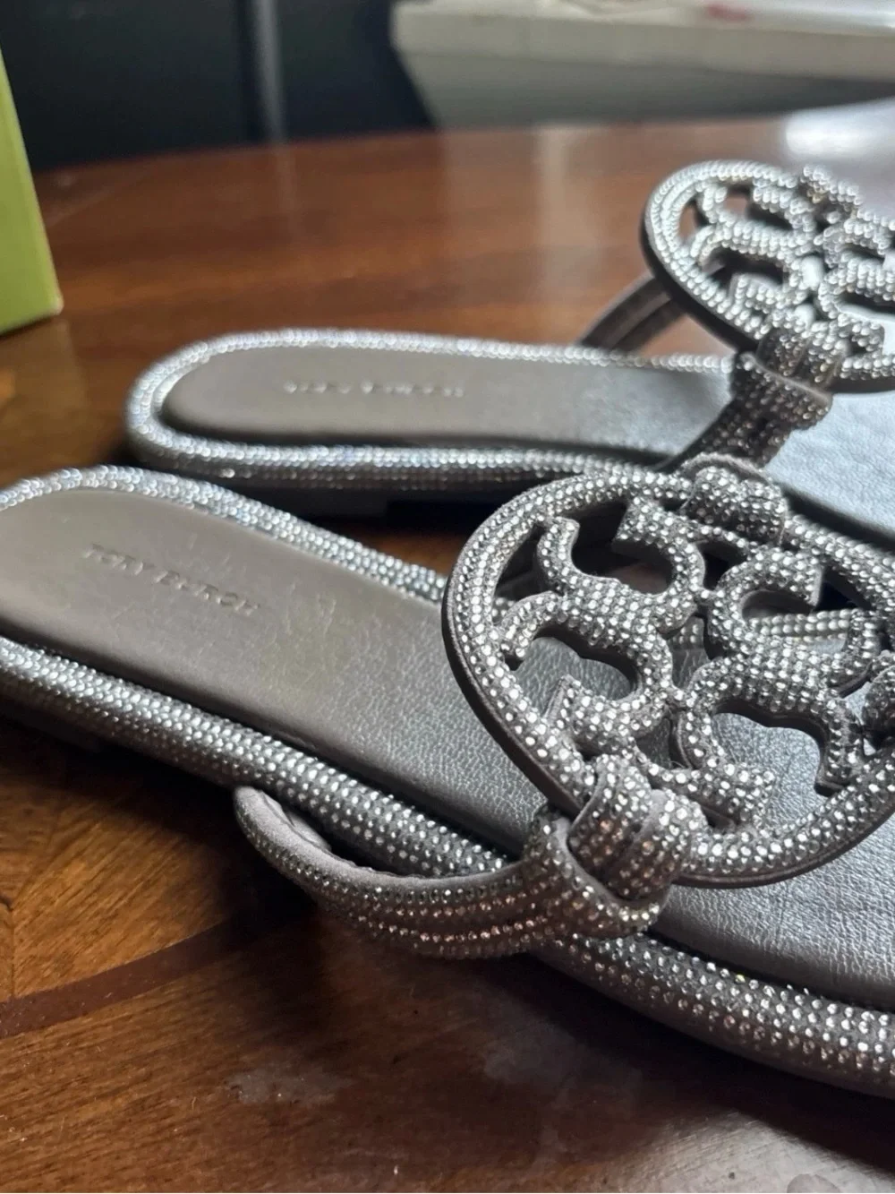 New Tory Burch Sandals Women's Size 9mColor Dark Clay Miller Knotted Pave